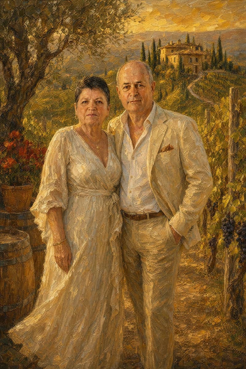 The finished portrait, exactly as delivered