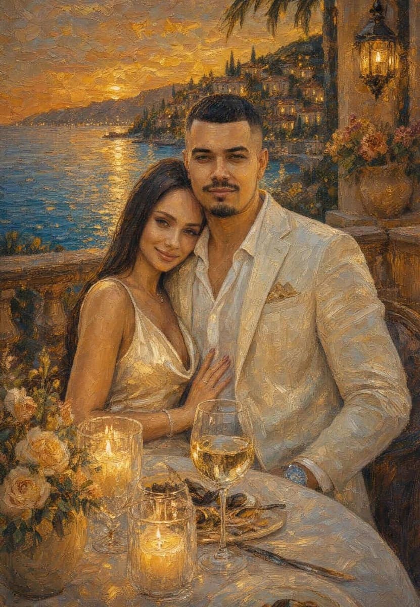 The finished portrait, exactly as delivered
